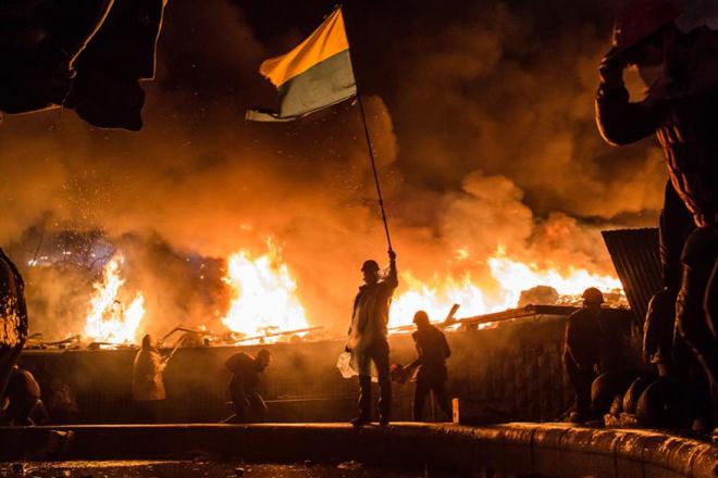 maidan in fire